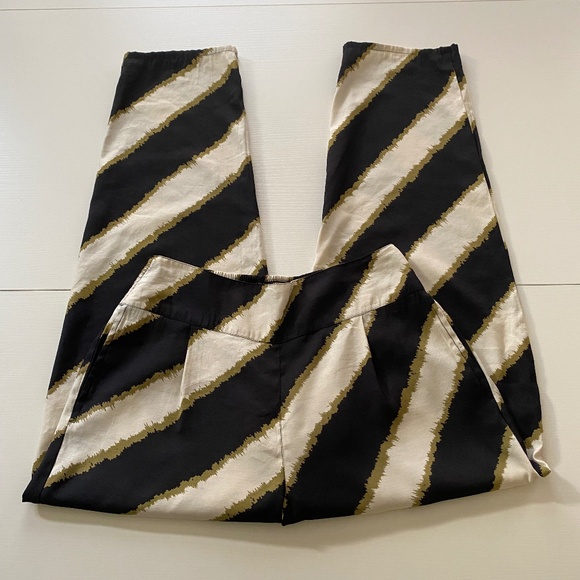 Masai Copenhagen Pai Striped Relaxed Fit High Rise Trousers Size Medium - Picture 4 of 12